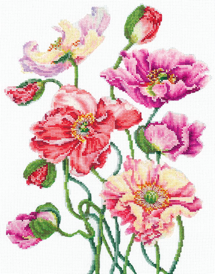 (image for) Wild Poppies Counted Cross Stitch Kit